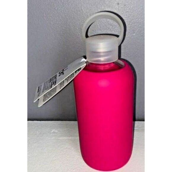 BKR FLIRT 500ML 16oz Opaque Fuschi fog Glass + silicone water bottle BARBIE PINK - Picture 5 of 9